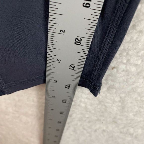 Gaiam Graphite Vibe Rib Mix 7/8‎ Leggings Women's Large Blue High-Rise Yoga 6943 - Picture 7 of 9